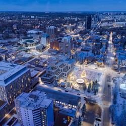Bird’s-eye view of Ken Whillans Square